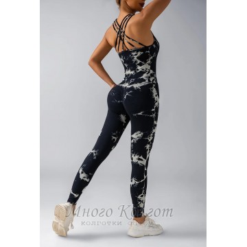 Безшовный мраморный комбенизон Leggings Body Cannota Marble 21